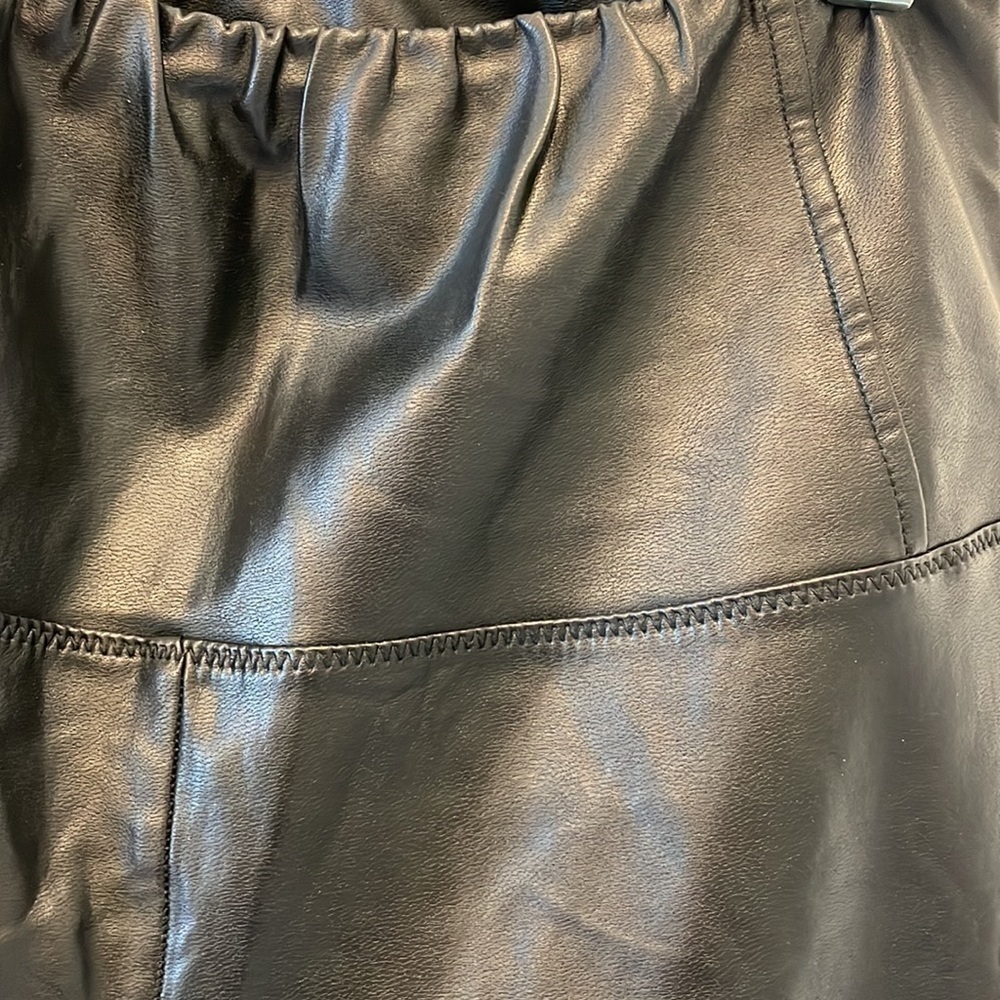 SzS Wilfred Free Daria Faux Vegan Leather High Rise Black Leggings. - Picture 8 of 11